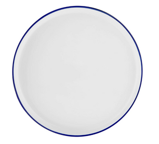 Mainstays 12-Piece Blue Rim Stoneware Dinnerware Set_ طقم فخار12 قطعه