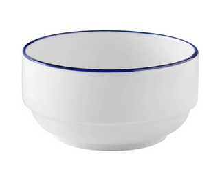 Mainstays 12-Piece Blue Rim Stoneware Dinnerware Set_ طقم فخار12 قطعه