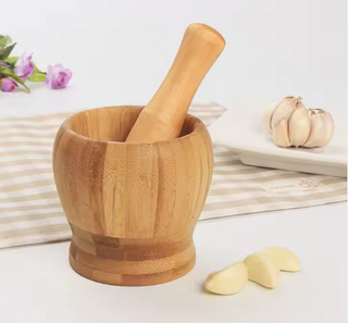 Natural Bamboo Mortar and Pestle