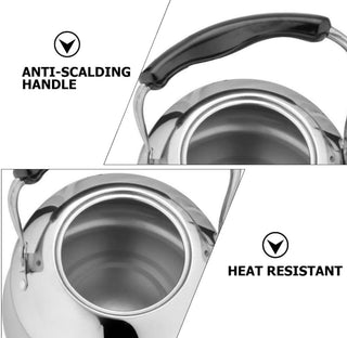 Tea Kettle Water Kettle Stove Top Stainless Steel Whistling Tea Kettle 1.5L Hot Water Fast to Boil with Handle for Boiling Water Coffee Milk Teapot