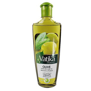 Vatika  Olive Hair Oil - 200 mi - فاتيكا زيت الشعر با الزيتون مرطب ومغذي للشعر